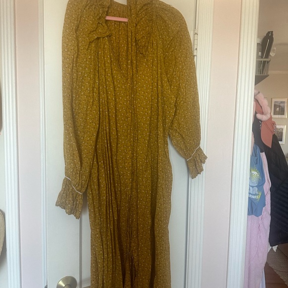 Doen Rory Maxi Long Dress  medium m  Printed Ruffle - Picture 6 of 6